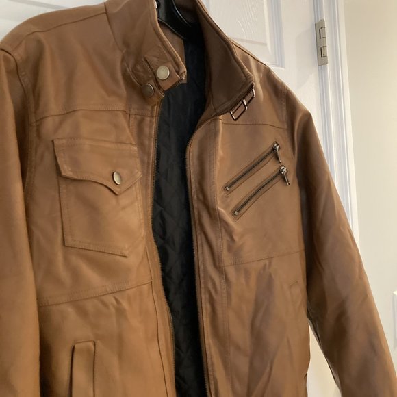 PU Leather Jacket with removable hood for men. NWT. - Picture 14 of 14